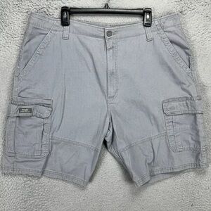 Wrangler Light Gray Cargo Shorts for Men